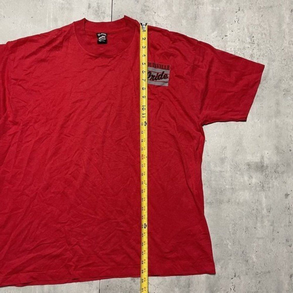 Vintage 90s Louisville Cardinals Shirt Adult XXL Best Tag‎ Red Single Stitch - Picture 5 of 6